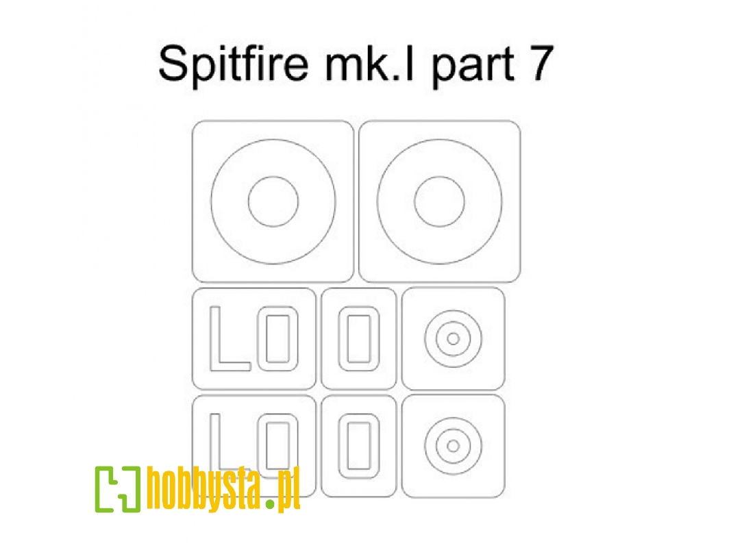 Spitfire Mk.I Mask Part 7 (For Eduard 11143 Camo D) - zdjęcie 1 Spitfire Mk.I Mask Part 7 (For Eduard 11143 Camo D) - zdjęcie 1