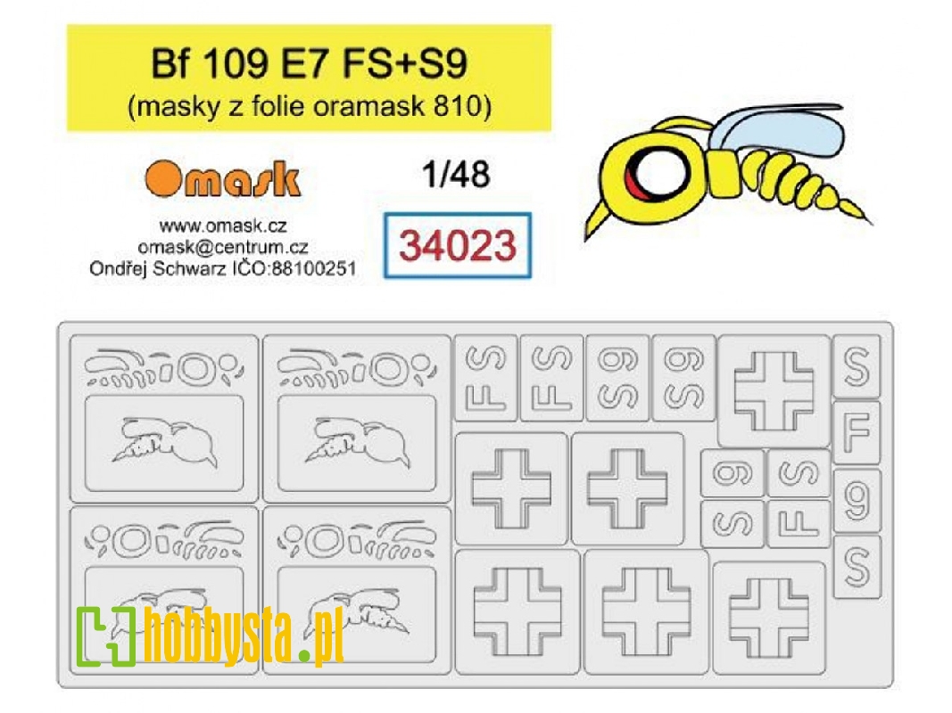 Bf 109 E7 Mask (S9+fs) - zdjęcie 1 Bf 109 E7 Mask (S9+fs) - zdjęcie 1