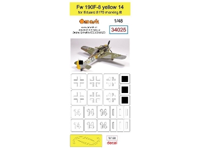 Fw 190f-8 (Yellow 14) Mask For Eduard 8179 Marking B - zdjęcie 1