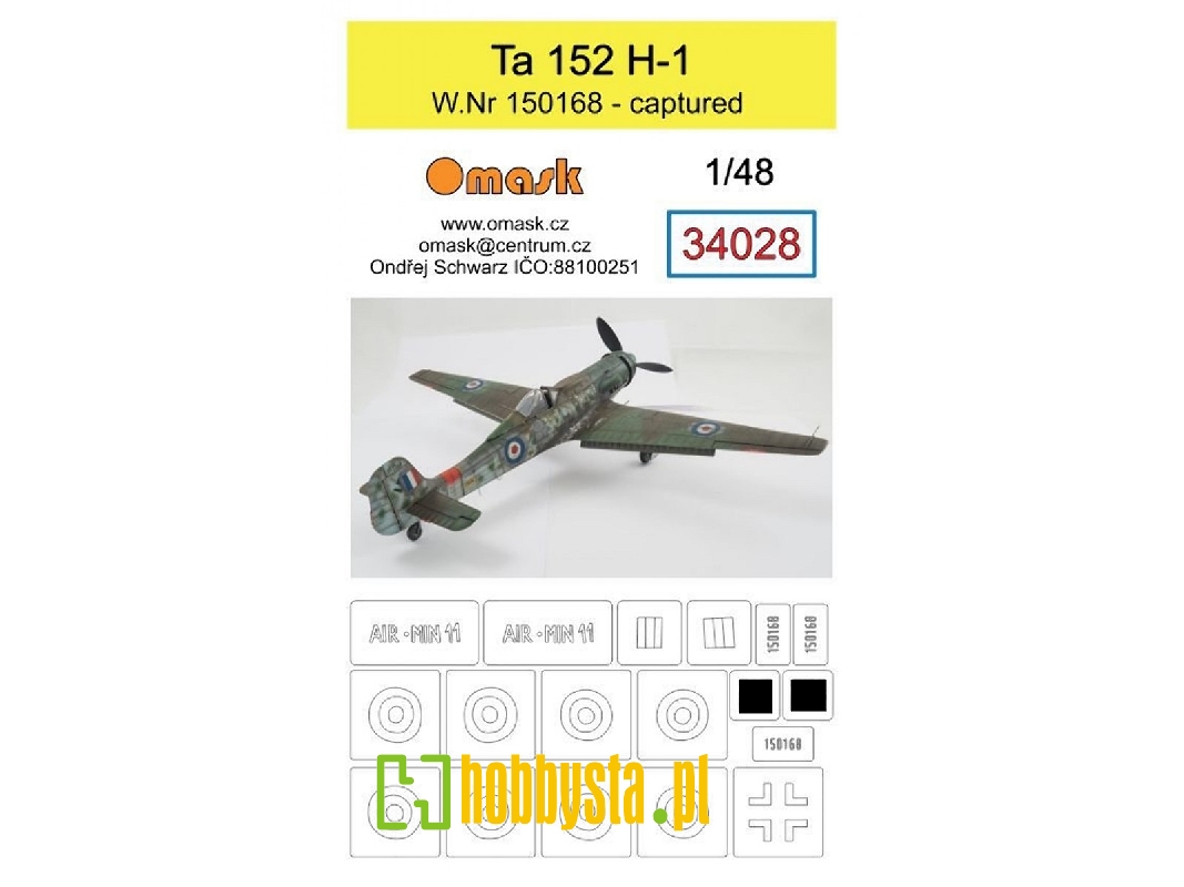 Ta 152 H-1 W.Nr. 150168 - Captured Mask - zdjęcie 1 Ta 152 H-1 W.Nr. 150168 - Captured Mask - zdjęcie 1