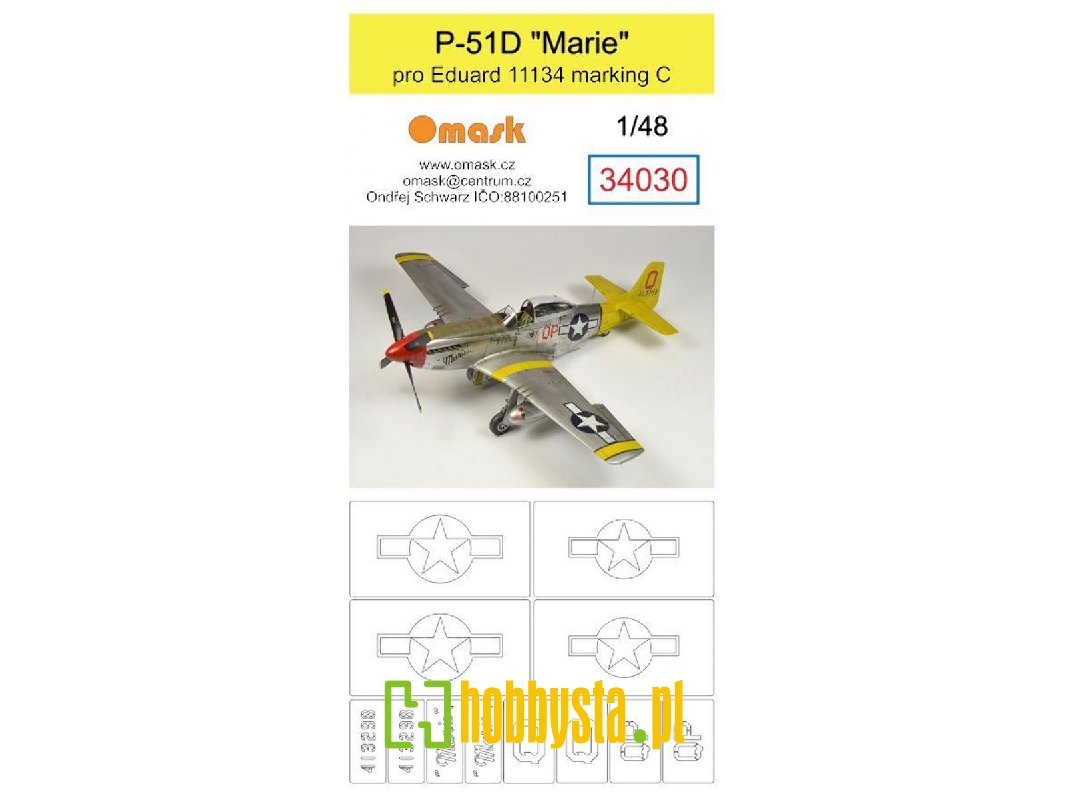 P-51d Mustang 'marie' (For Eduard 11134 Marking C) - zdjęcie 1 P-51d Mustang 'marie' (For Eduard 11134 Marking C) - zdjęcie 1