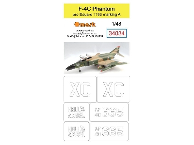 F-4c Phantom Mask (For Eduard 1193 Marking A) - zdjęcie 1