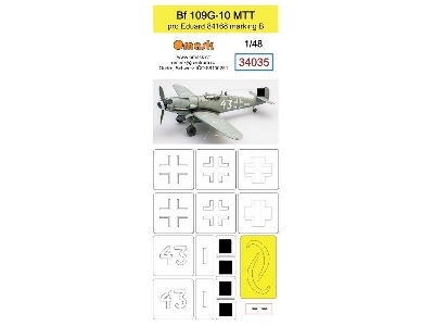 Bf 109g-10 Mtt Mask (For Eduard 84168 Marking B) - zdjęcie 1