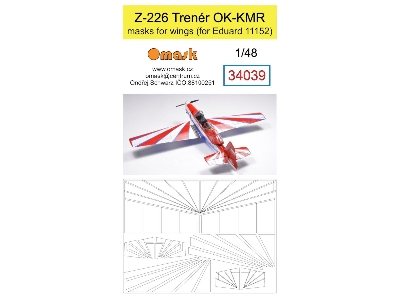 Z-226 Trener Ok-kmr Masks For Wings (Eduard 11143) - zdjęcie 1