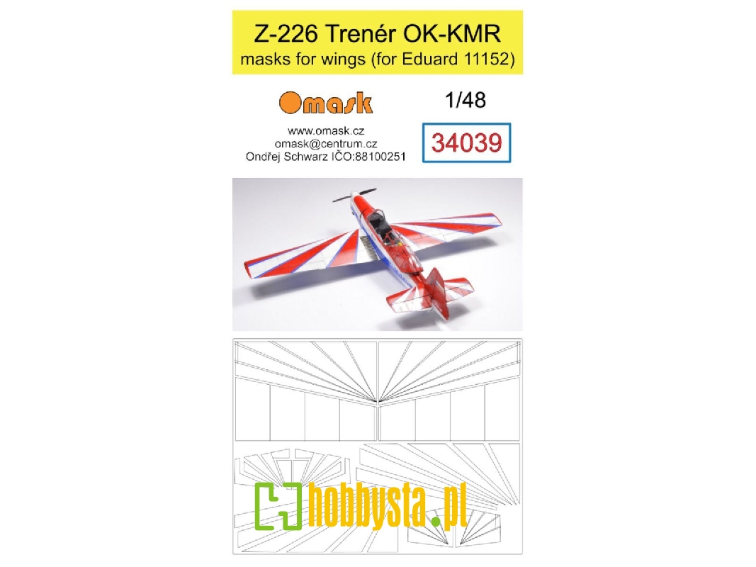 Z-226 Trener Ok-kmr Masks For Wings (Eduard 11143) - zdjęcie 1