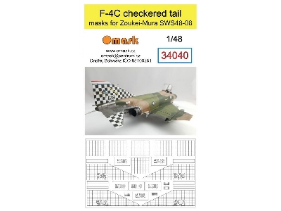 F-4c Checkered Tail Masks For Zoukei-mura Sws48-06 - zdjęcie 1
