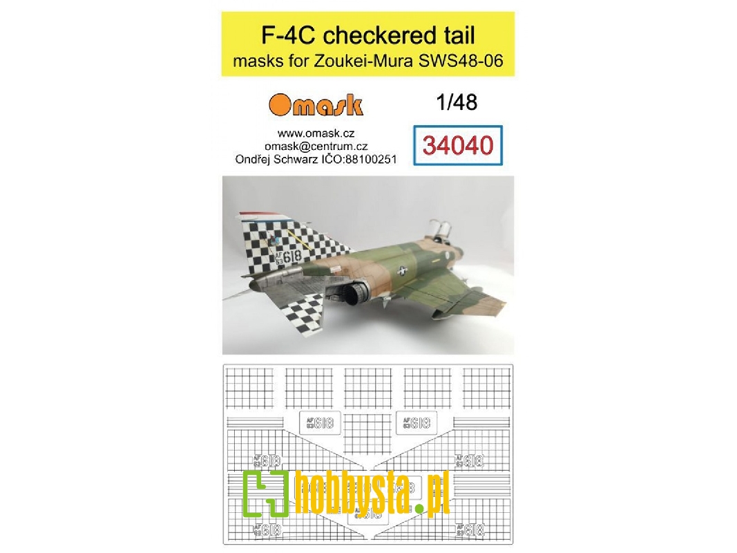 F-4c Checkered Tail Masks For Zoukei-mura Sws48-06 - zdjęcie 1 F-4c Checkered Tail Masks For Zoukei-mura Sws48-06 - zdjęcie 1