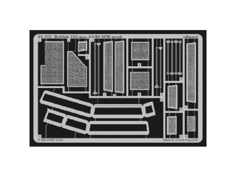British 155mm AS-90 SPH mesh 1/35 - Trumpeter - blaszki - zdjęcie 1 British 155mm AS-90 SPH mesh 1/35 - Trumpeter - blaszki - zdjęcie 1