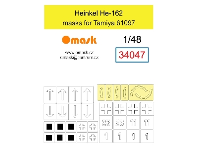 Heinkel He-162 Masks (For Tamiya 61097) - zdjęcie 1