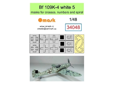 Bf 109k-4 White 5 (Masks For Crosses, Numbers And Spiral) - zdjęcie 1