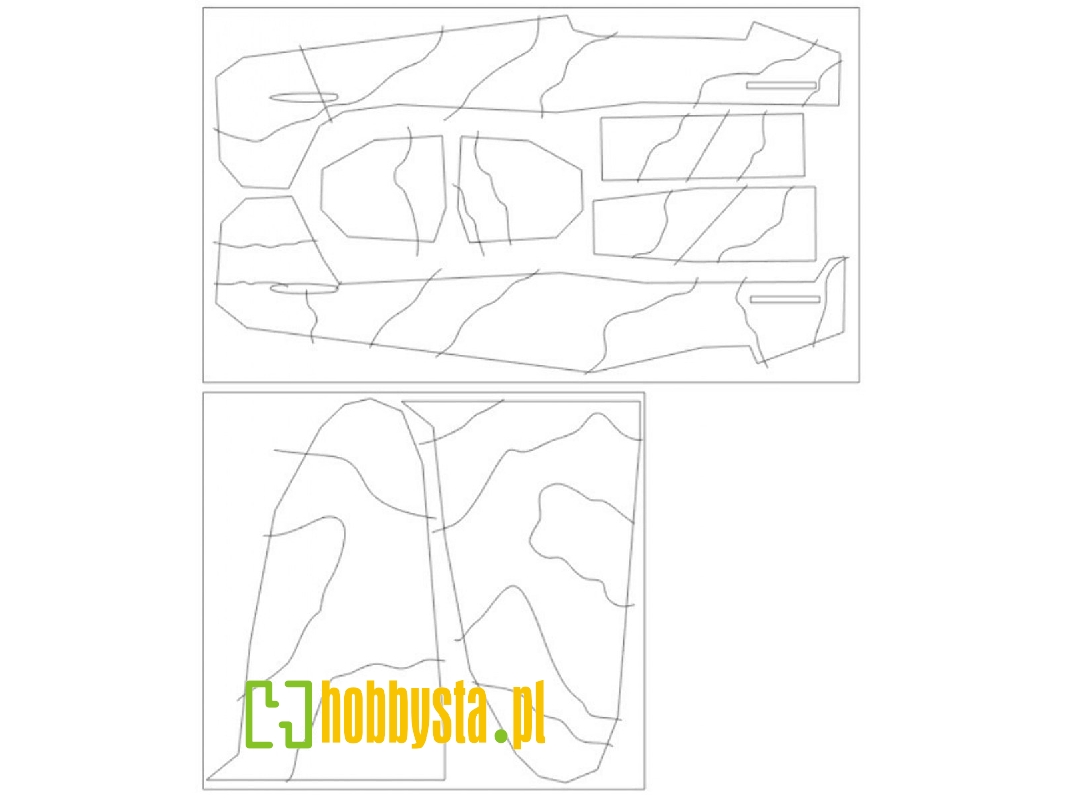 Spitfire Mk.I Camouflage Surfaces Camo H Mask (For Eduard 11143) - zdjęcie 1 Spitfire Mk.I Camouflage Surfaces Camo H Mask (For Eduard 11143) - zdjęcie 1