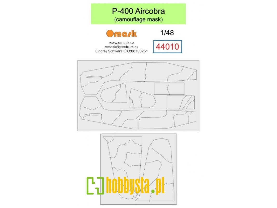 P-400 Airacobra Mask (Camouflage Surfaces) - zdjęcie 1