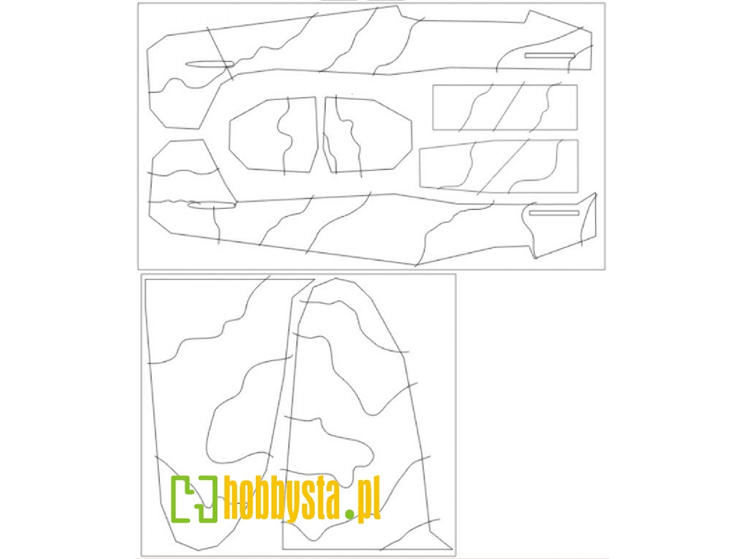 Spitfire Mk.I Camouflage Surfaces Mask (Camo A Eduard 11143) - zdjęcie 1