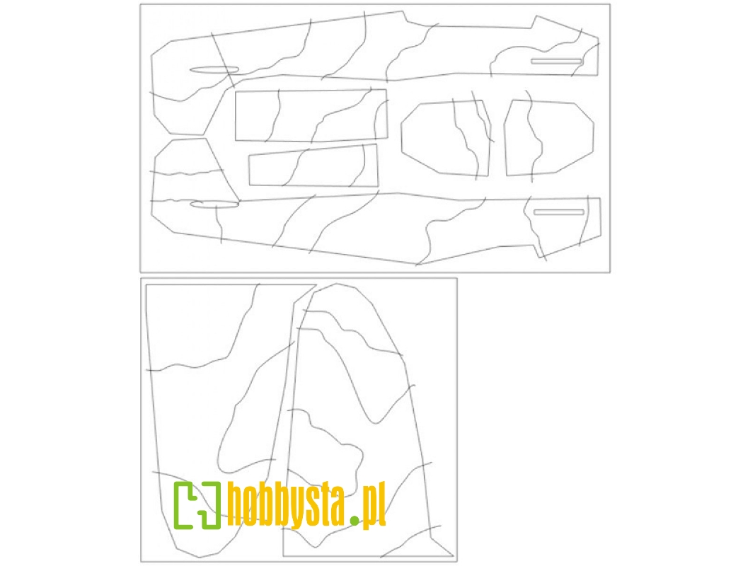 Spitfire Mk.I Camouflage Surfaces Mask (Camo B Eduard 11143) - zdjęcie 1 Spitfire Mk.I Camouflage Surfaces Mask (Camo B Eduard 11143) - zdjęcie 1