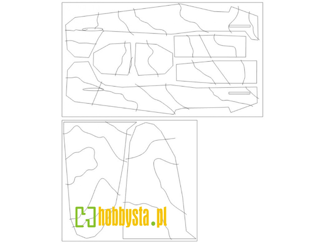 Spitfire Mk.I Camouflage Surfaces Mask (Camo E Eduard 11143) - zdjęcie 1 Spitfire Mk.I Camouflage Surfaces Mask (Camo E Eduard 11143) - zdjęcie 1