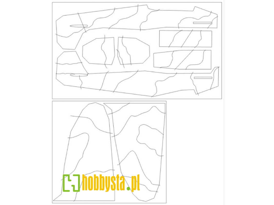 Spitfire Mk.I Camouflage Surfaces Mask (Camo F Eduard 11143) - zdjęcie 1 Spitfire Mk.I Camouflage Surfaces Mask (Camo F Eduard 11143) - zdjęcie 1