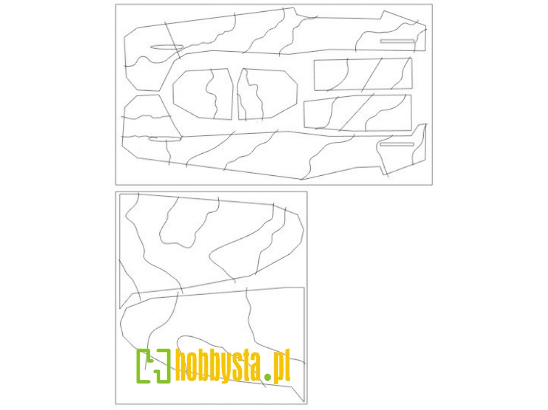 Spitfire Mk.I Camouflage Surfaces Mask (Camo C Eduard 11143) - zdjęcie 1 Spitfire Mk.I Camouflage Surfaces Mask (Camo C Eduard 11143) - zdjęcie 1