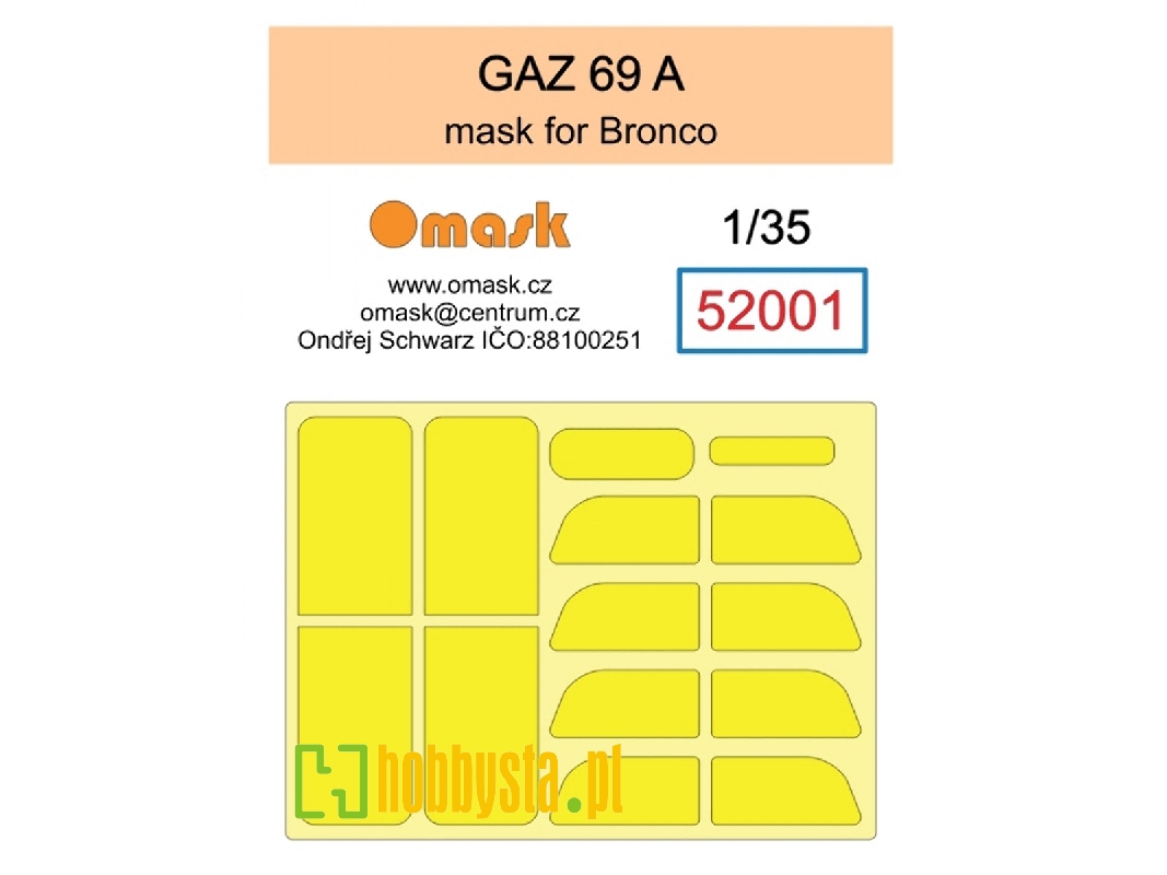 Gaz-69 A - Mask (For Bronco Kits) - zdjęcie 1 Gaz-69 A - Mask (For Bronco Kits) - zdjęcie 1