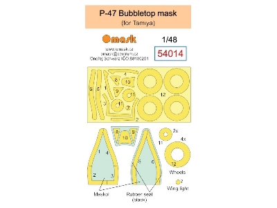 Republic P-47 Bubbletop Masks (For Tamiya Kits) - zdjęcie 1