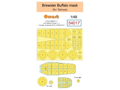 Brewster Buffalo Masks (For Tamiya Kits) - zdjęcie 1