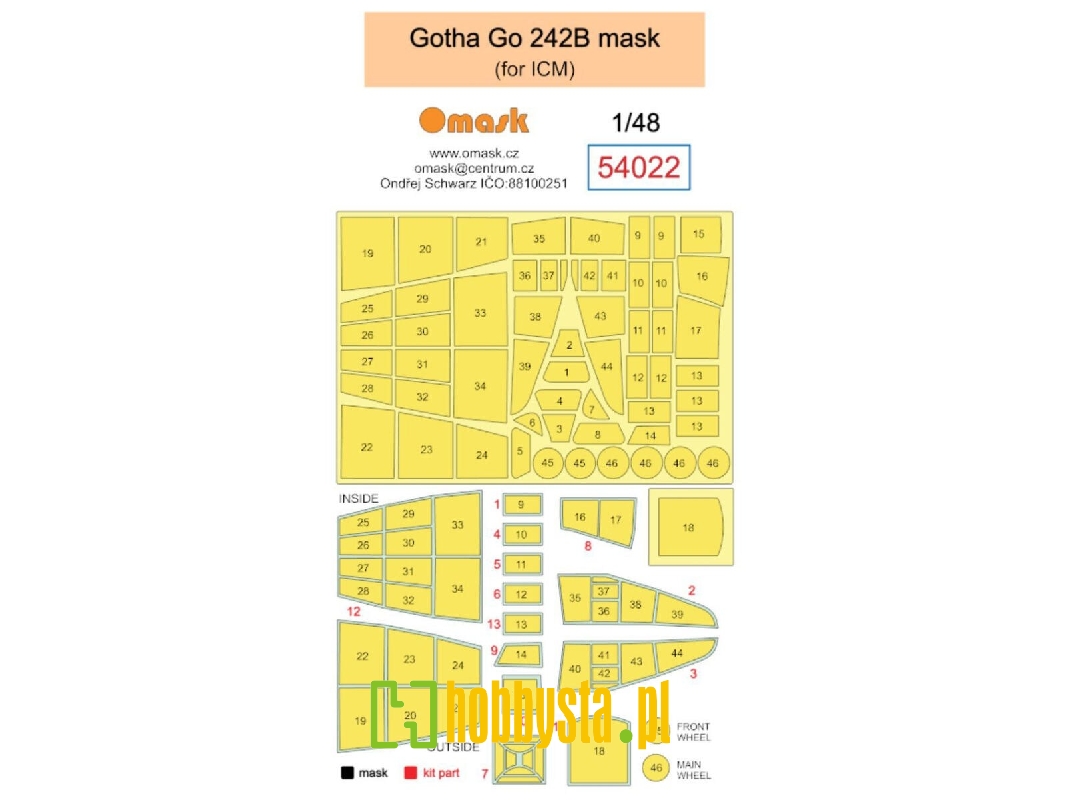 Gotha Go-242 B Mask (For Icm Kits) - zdjęcie 1 Gotha Go-242 B Mask (For Icm Kits) - zdjęcie 1