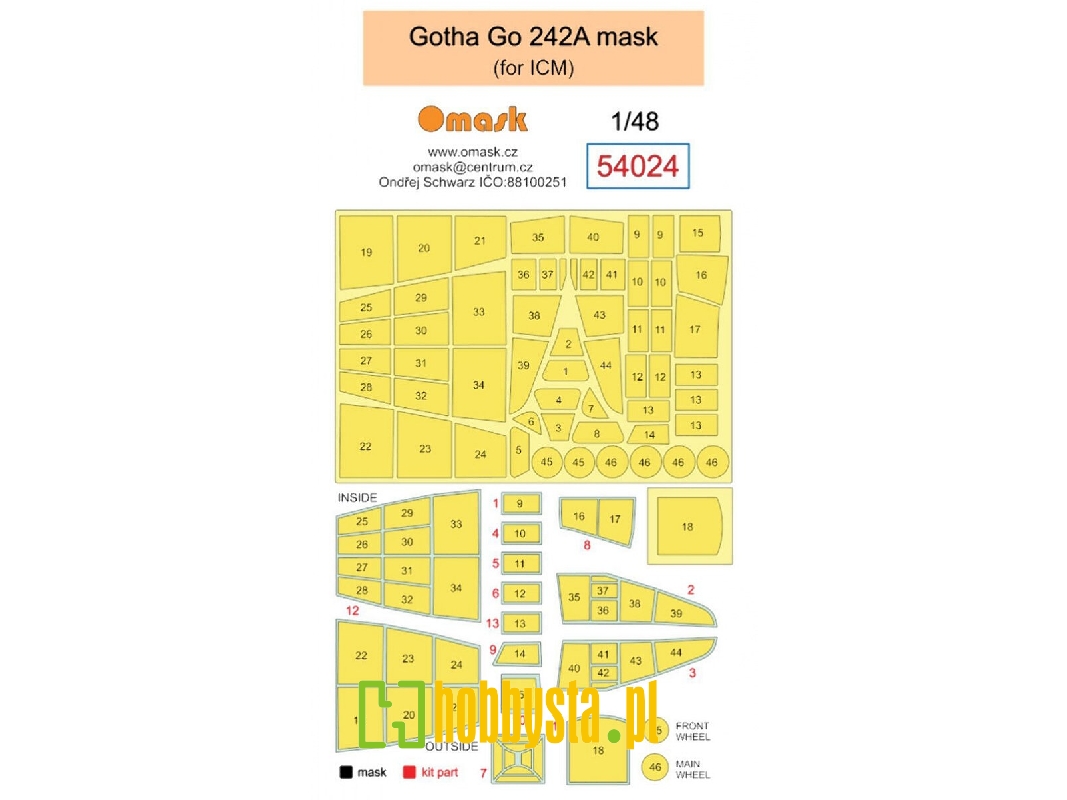 Gotha Go-242 A Masks (For Icm Kits) - zdjęcie 1 Gotha Go-242 A Masks (For Icm Kits) - zdjęcie 1
