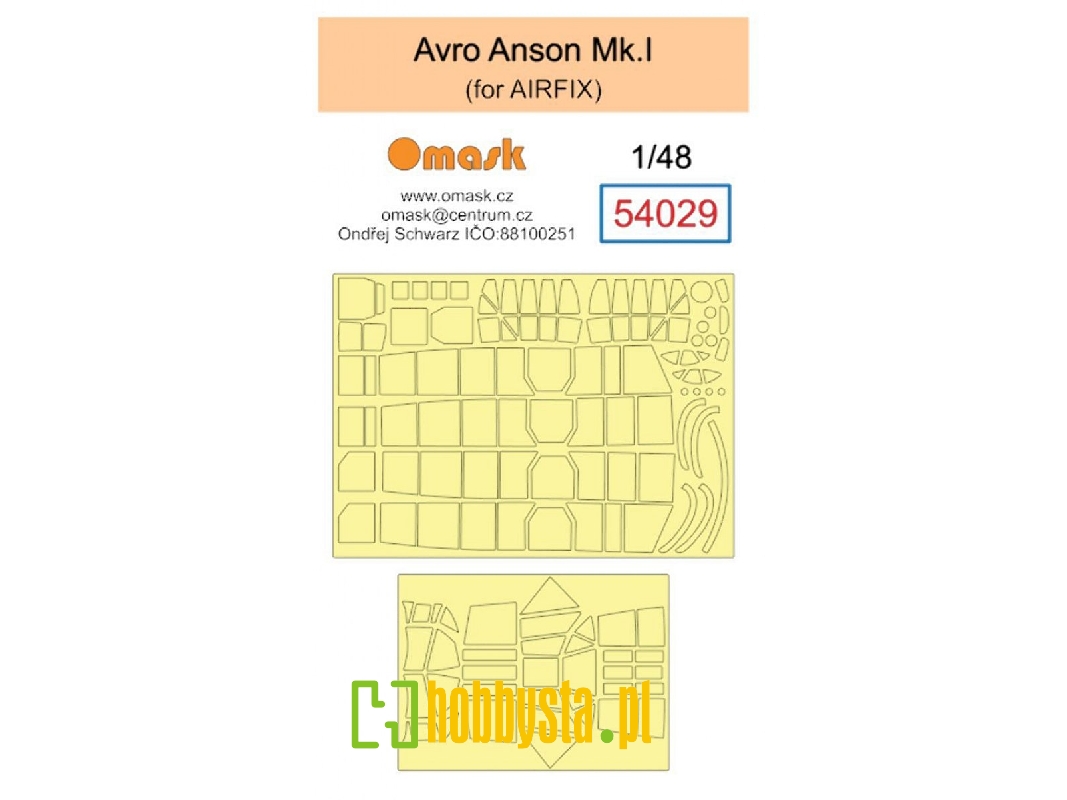 Avro Anson Mk.I Masks (For Airfix Kits) - zdjęcie 1