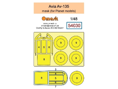Avia Av-135 Masks (For Planet Models Kits) - zdjęcie 1