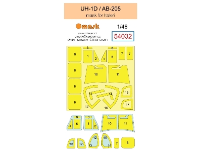 Bell Uh-1d / Ab-205 Masks (For Italeri Kits) - zdjęcie 1