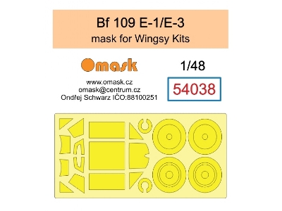 Messerschmitt Bf-109 E-1 / E-3 Mask (For Wingsy Kits) - zdjęcie 1