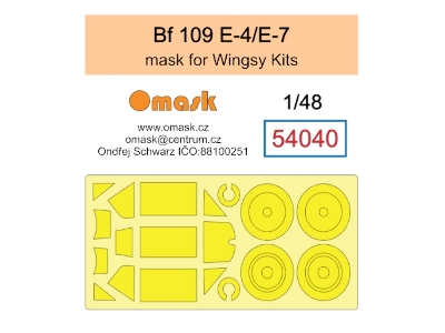 Messerschmitt Bf-109 E-4 / E-7 Masks (For Wingsy Kits) - zdjęcie 1