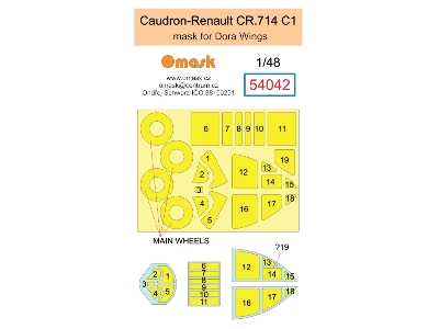 Caudron-renault Cr.714 C1 Masks (For Dora Wings Kits) - zdjęcie 2