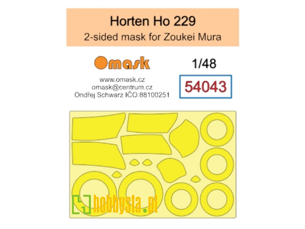 Horten Ho 229 Double-sided Masks (For Zoukei Mura Kits) - zdjęcie 1 Horten Ho 229 Double-sided Masks (For Zoukei Mura Kits) - zdjęcie 1