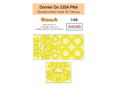 Dornier Do 335 A Pfeil Double-sided Masks (For Tamiya Kits) - zdjęcie 1