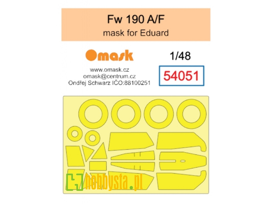 Focke-wulf Fw-190 A / F Masks (For Eduard Kits) - zdjęcie 1 Focke-wulf Fw-190 A / F Masks (For Eduard Kits) - zdjęcie 1