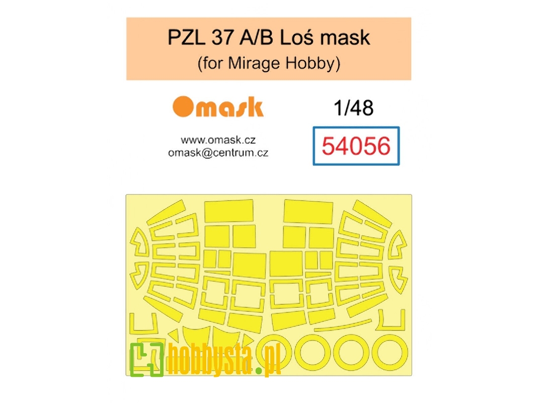 Pzl 37 A/B łoś Mask (For Mirage Hobby) - zdjęcie 1 Pzl 37 A/B łoś Mask (For Mirage Hobby) - zdjęcie 1
