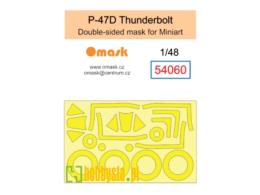 P-47d Thunderbolt Double Sided Mask (For Miniart) - zdjęcie 1 P-47d Thunderbolt Double Sided Mask (For Miniart) - zdjęcie 1