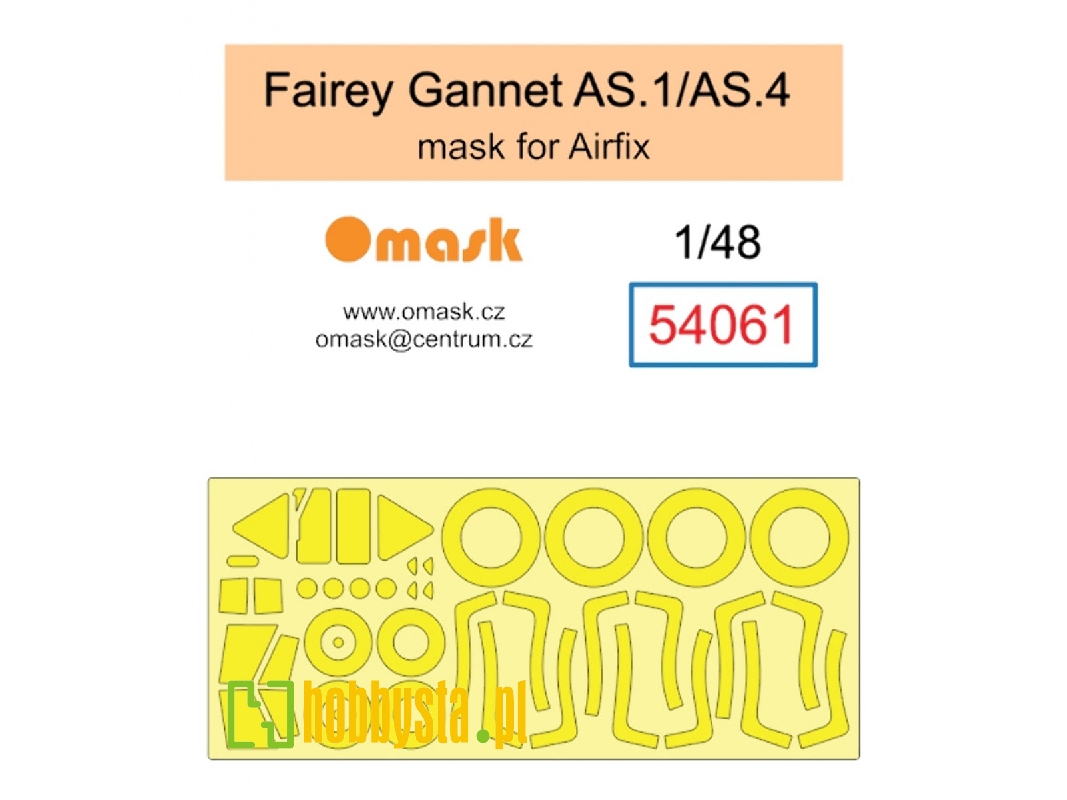 Fairey Gannet As.1/As.4 Mask (For Airfix) - zdjęcie 1 Fairey Gannet As.1/As.4 Mask (For Airfix) - zdjęcie 1