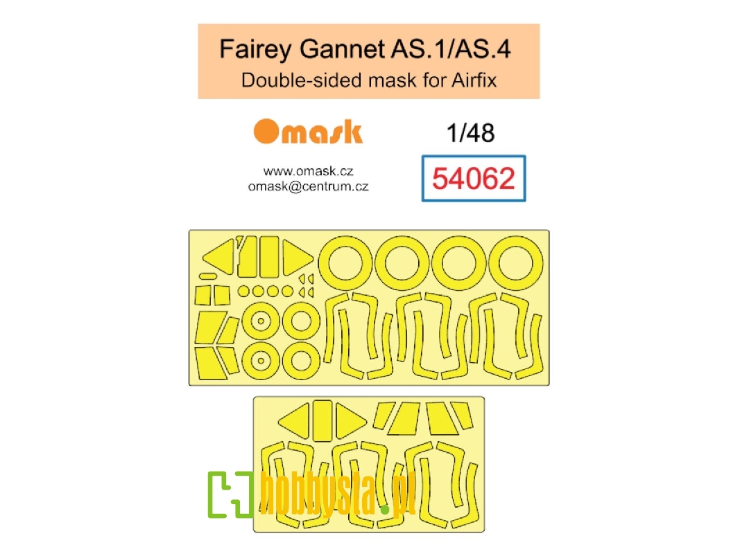 Fairey Gannet As.1/As.4 Double Sided Mask (For Airfix) - zdjęcie 1 Fairey Gannet As.1/As.4 Double Sided Mask (For Airfix) - zdjęcie 1