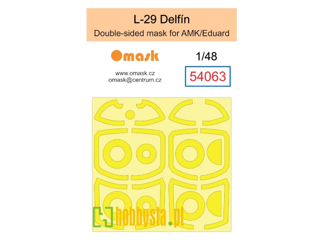 L-29 Delfín Double Sided Mask (For Amk / Eduard) - zdjęcie 1 L-29 Delfín Double Sided Mask (For Amk / Eduard) - zdjęcie 1