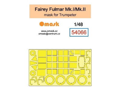 Fairey Fulmar Mk.I / Mk.Ii Mask (For Trumpeter) - zdjęcie 1