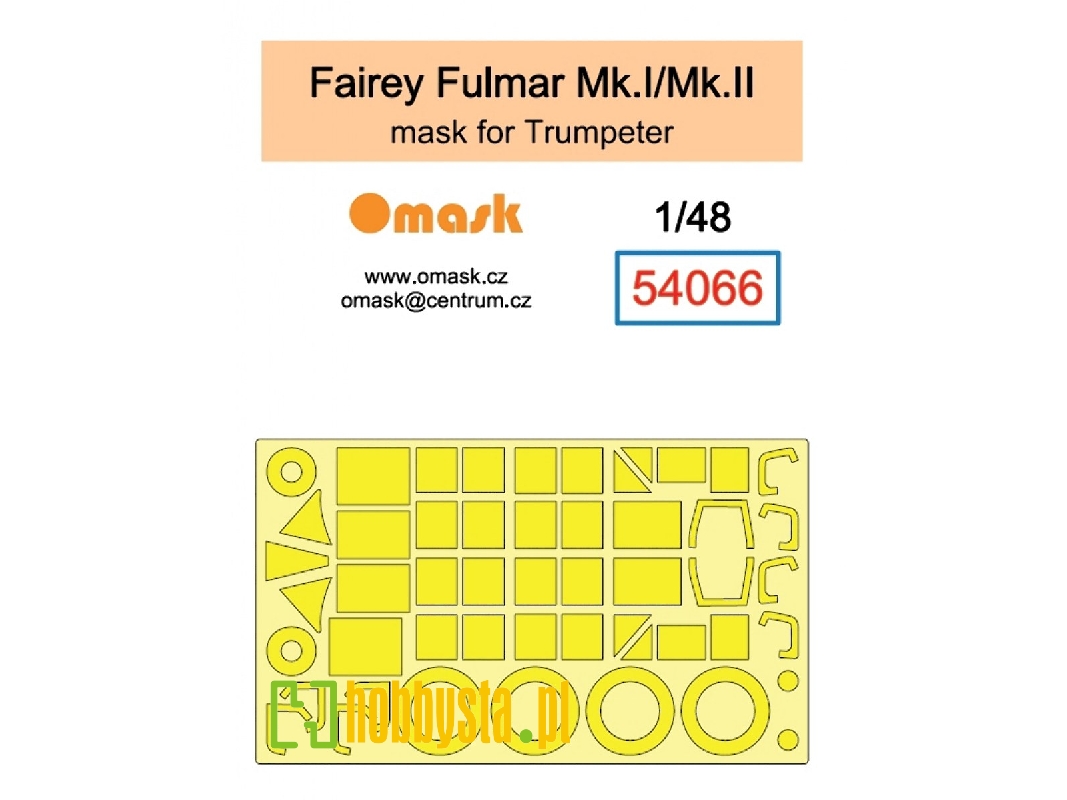 Fairey Fulmar Mk.I / Mk.Ii Mask (For Trumpeter) - zdjęcie 1 Fairey Fulmar Mk.I / Mk.Ii Mask (For Trumpeter) - zdjęcie 1