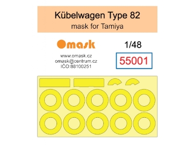 Kübelwagen Type 82 Masks (For Tamiya Kits) - zdjęcie 1
