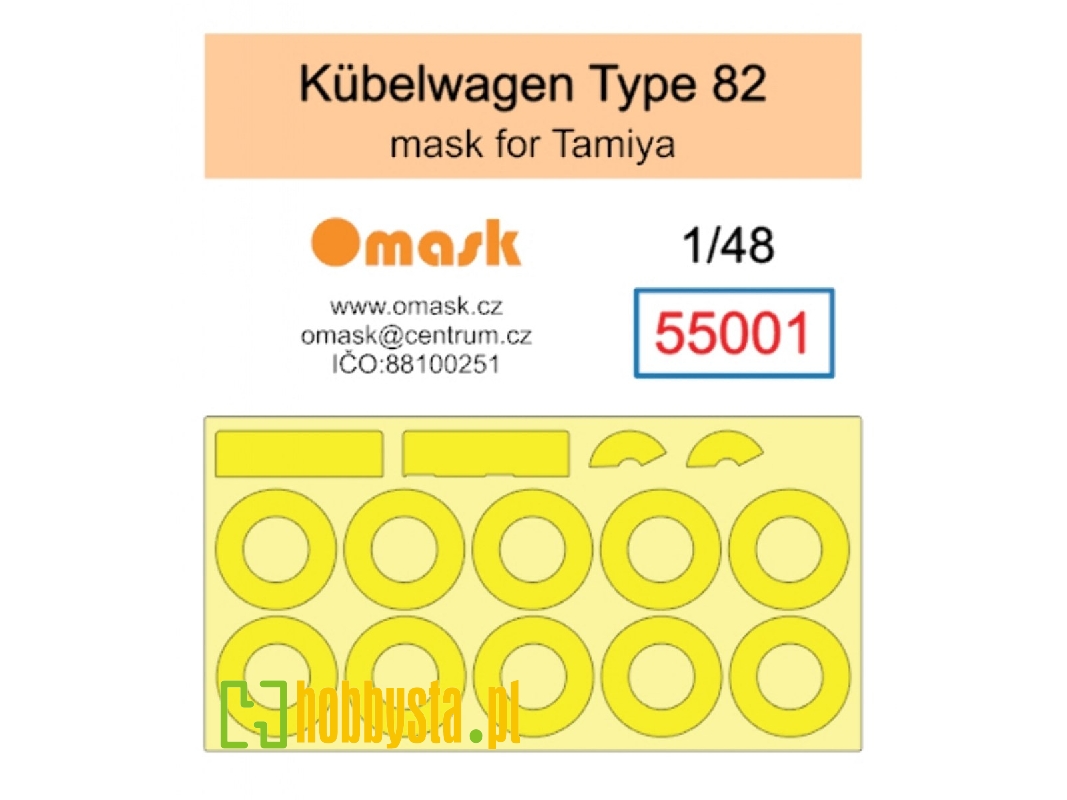 Kübelwagen Type 82 Masks (For Tamiya Kits) - zdjęcie 1 Kübelwagen Type 82 Masks (For Tamiya Kits) - zdjęcie 1