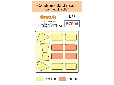 Caudron 635 Simoun Mask (For Heller) - zdjęcie 1