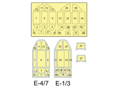 Messerschmitt Bf 109 E-1 / E-3 / E-4 / E-7 Masks (For Az Model Kits) - zdjęcie 2