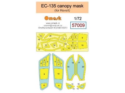 Eurocopter Ec-135 Canopy Masks (For Revell Kits) - zdjęcie 1