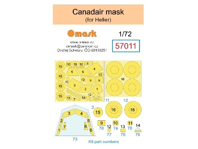 Canadair Cl-415 Mask (For Heller Kits) - zdjęcie 1