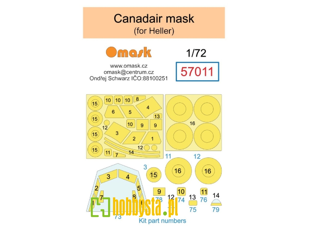 Canadair Cl-415 Mask (For Heller Kits) - zdjęcie 1 Canadair Cl-415 Mask (For Heller Kits) - zdjęcie 1