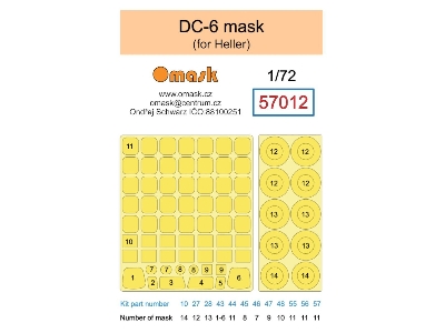 Dogulas Dc-6 Mask (For Heller) - zdjęcie 1